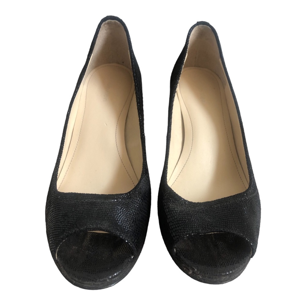 Calvin Klein Black Peep Toe Pump